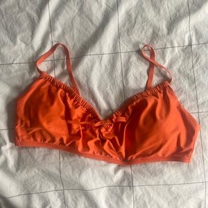 Aerie bandeau peep ruched bikini top